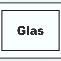 HB-Druck Glas Mülltrennung Aufkleber mit Text A4 (210x297mm)