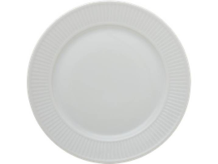 Lot de 6 Assiettes plates en porcelaine D26cmPlissé