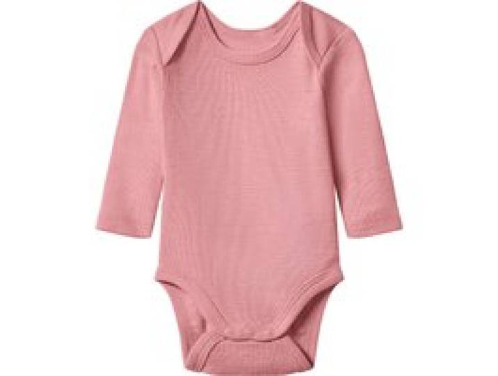 LUPILU® Body bébé de qualité supérieure laine/soie (rosé, 0-2 mois)