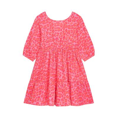 Sommerkleid DANAMADE "DANAMADE Dresses DELENA", Mädchen, Gr. 158, pink (neon pink), 100% Baumwolle, Kleider Sommerkleid