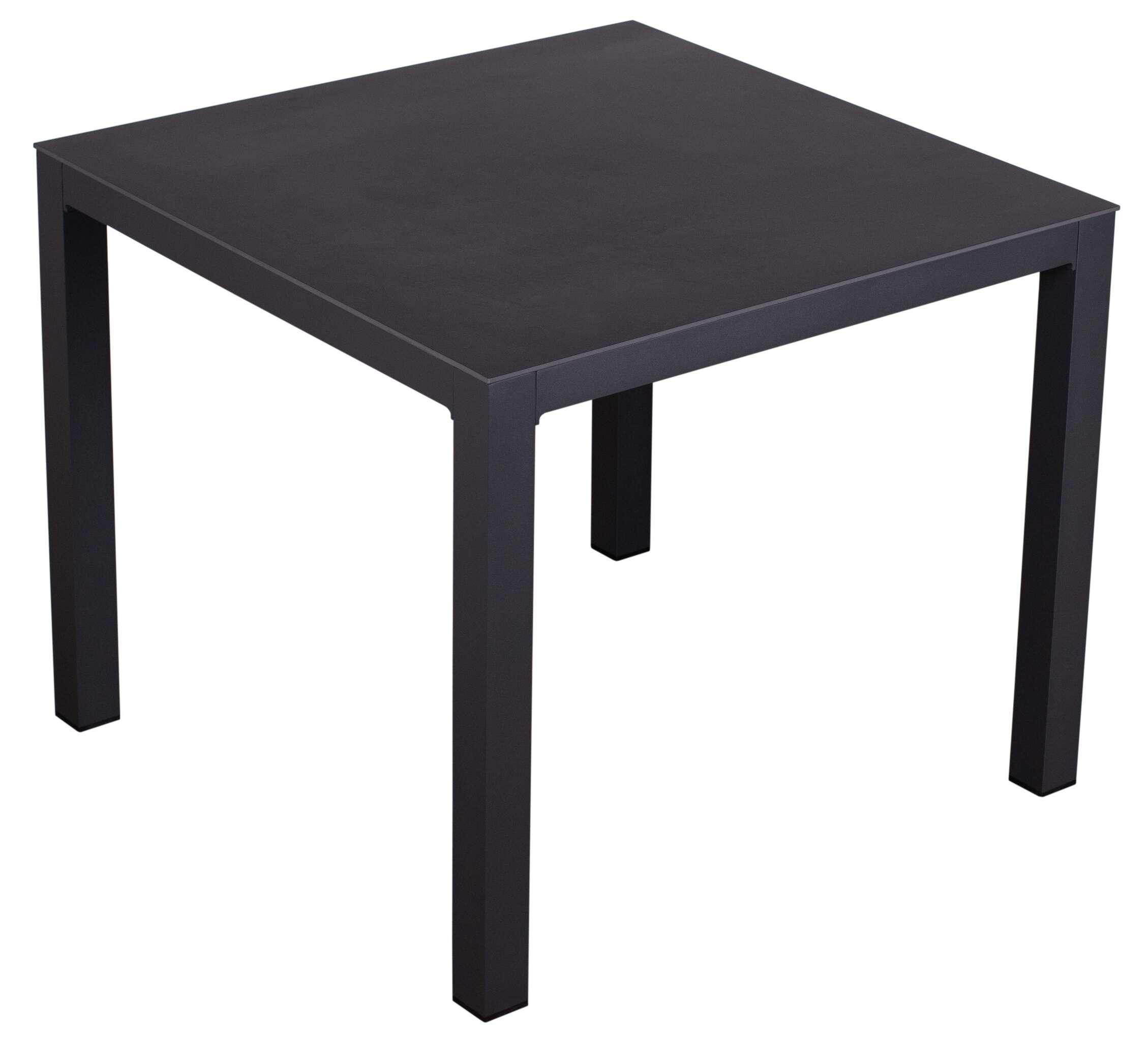 Gartentisch Tarifa 90x90cm Aluminium Anthrazit quadratischer Balkontisch