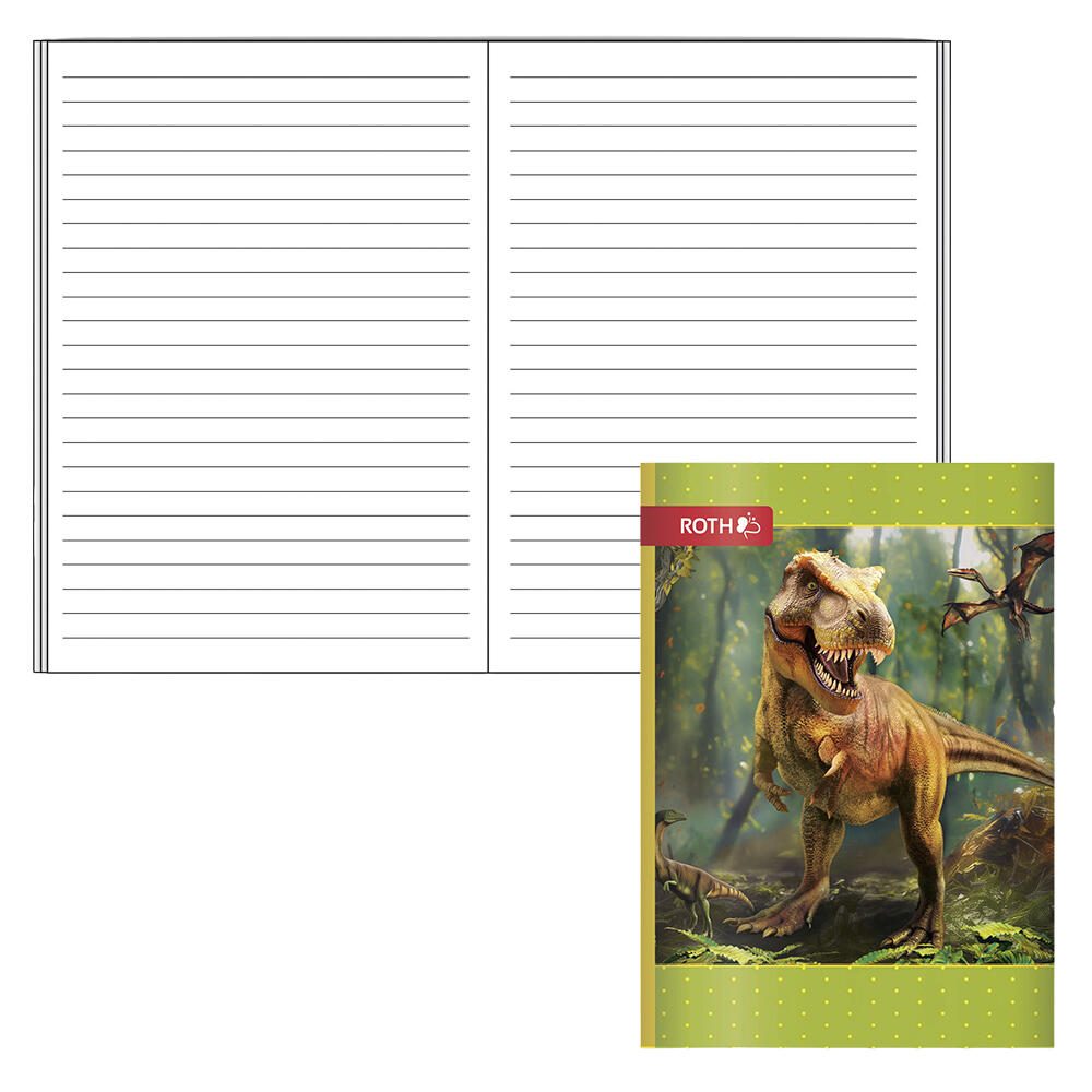 ROTH Schulheft T-Rex Welt Lineatur 51 liniert DIN A6 89499