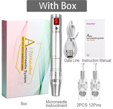 PRiME Wireless Rechargeable Professional High Frequency Beauty Instrument, Skin Tightening & Multifunctional Skin Care Pen silver With Box
