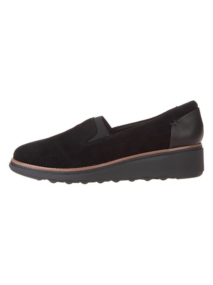 Clarks Leder-Keilpumps "Sharon Dolly" in Schwarz - 38