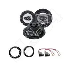 Crunch GTi62 Lautsprecher Einbauset 180 Watt für VW Lupo FOX New Beetle Ringe...