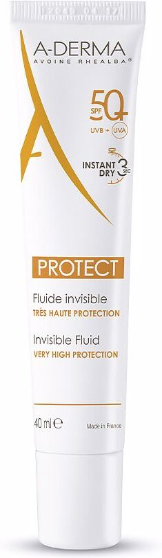 A-Derma Protect fluide solaire visage invisible SPF50+ 40 ml