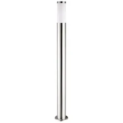 MONZANA® Außenleuchte Edelstahl 100cm IP44 Wetterfest E27 Silber Außen Garten Wegeleuchte Gartenleuchte