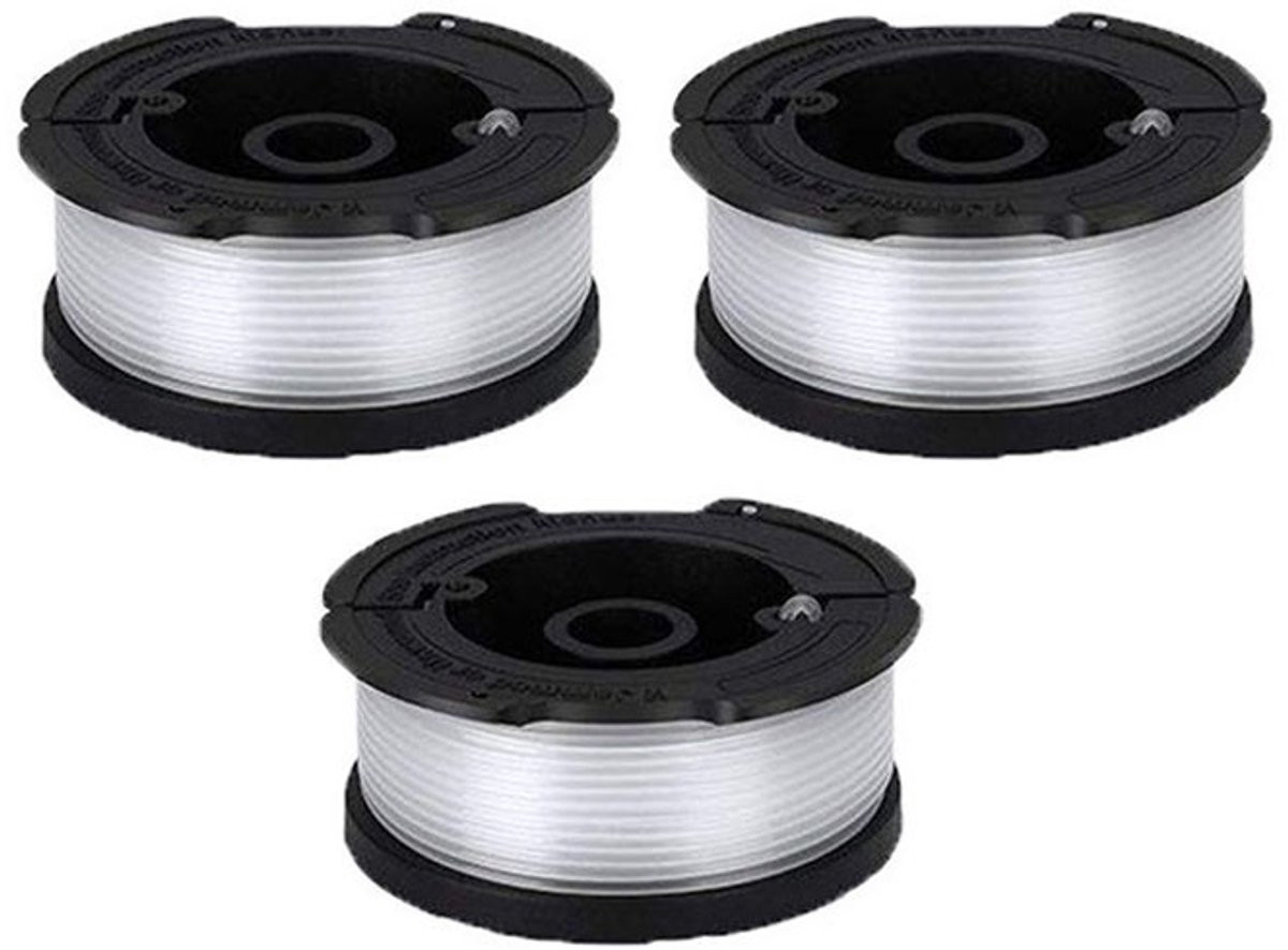 Black&Decker AF100-3zp Maaiersaccessoires Nylon Maaidraad met Gemonteerd Maaihoofd
