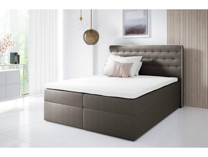 JVmoebel Boxspringbett Boxspringbett in Schwarz mit Stauraum und modernem Design (1-St)