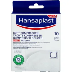 Hansaplast Soft Kompressen Steril 7.5x7.5cm 10 ST