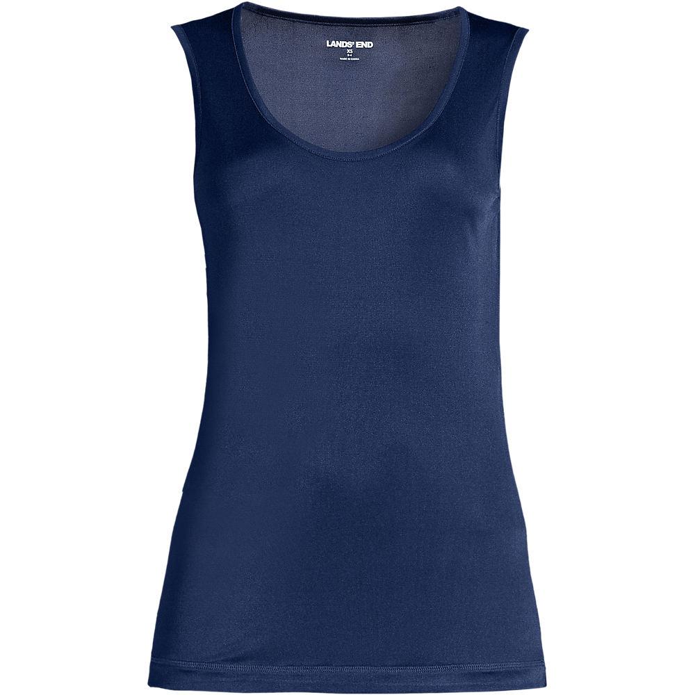 Seidentop für Damen in Plus-Größe, Damen, size: plus, Blau, Seide, by Lands' End
