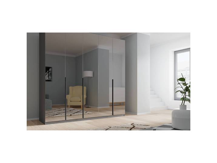 Armoire reflect+ 225 x 236cm Noir/Miroir gris Basic
