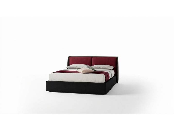Xlmoebel Polsterbett Design Doppelbett 180x200 cm aus Leder für Schlafzimmer (Doppelbett, Doppelbett 180x200 cm), Made in Europa