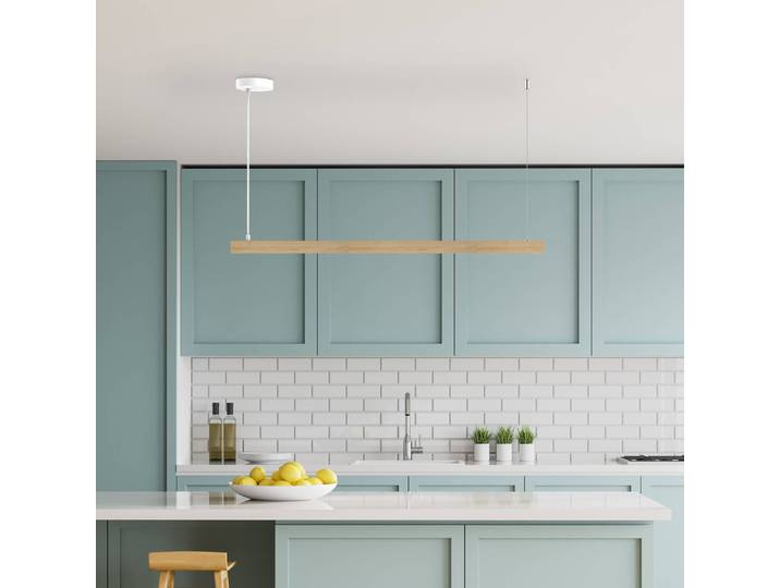 Aluminor Holz Hängelampe Linha, Holz hell, für Wohn- / Esszimmer, Holz, Modern, Pendelleuchte