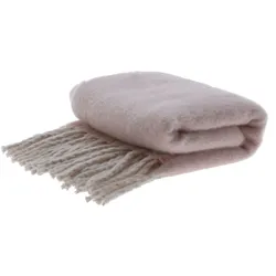 Decke FRINGE rosa (BT 152x127 cm) - BT 152x127 cm