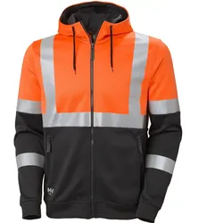Warnschutz Kapuzen-Sweatjacke "ADDVIS" UV-Schutz - 4XL - orange/schwarz