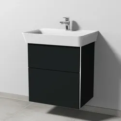 Sanipa 3way Waschtischunterbau zu Ideal Standard Connect Air Cube Waschtisch mit 2 Auszügen, Vulkan- BP6481V