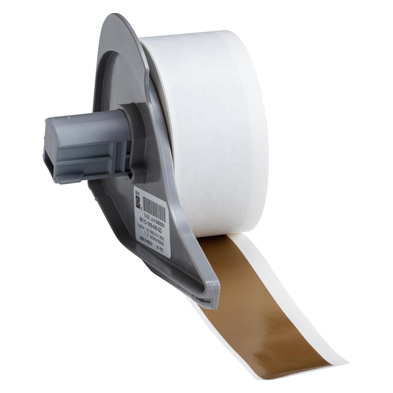 Brady M7C-1000-595-GD, Vinylband, Gold, glänzend, 25.40 mm x 15.24 m, permanent, endlos (M7C-1000-595-GD)