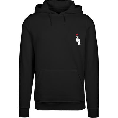 Kapuzenpullover MISTERTEE "MisterTee Love Sign 2.0", Herren, Gr. XXL, schwarz, 65% Baumwolle, 35% Polyester, mehrfarbig, normal, ohne Ausschnitt, Pullover Kapuzenpullover