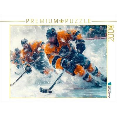 CALVENDO Puzzle Eishockey, attacktieren | 2000 Teile Lege-Größe 90x67cm Foto-Puzzle für glückliche Stunden, Sonstige von , Calvendo Puzzle
