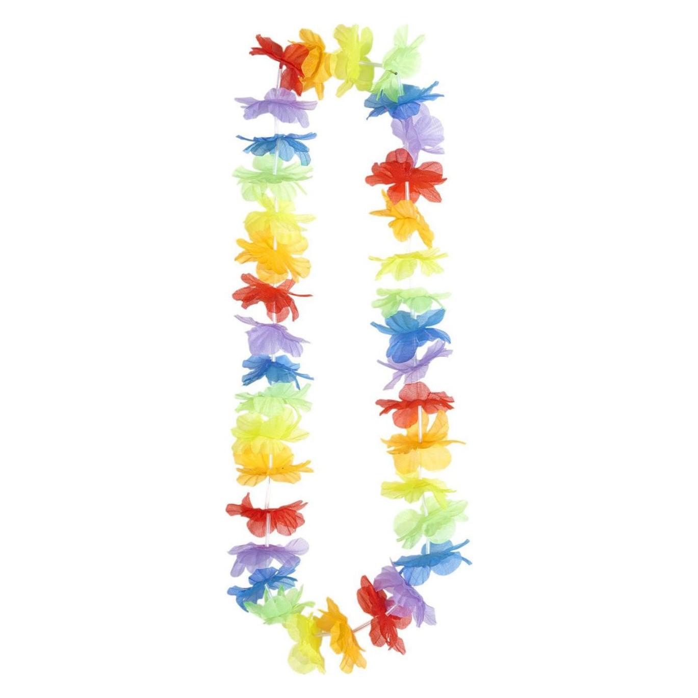 Widmann 2736M - Hawaiikette, Regenbogenfarben, Halskette, Schmuck, Kostümzubehör, Beachparty, Mottop (2736M)