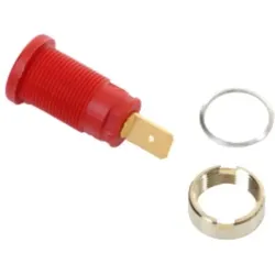 ELMAG Einbaubuchse für Ø 4mm Bananenstecker - rot rot - 9505852 - rot