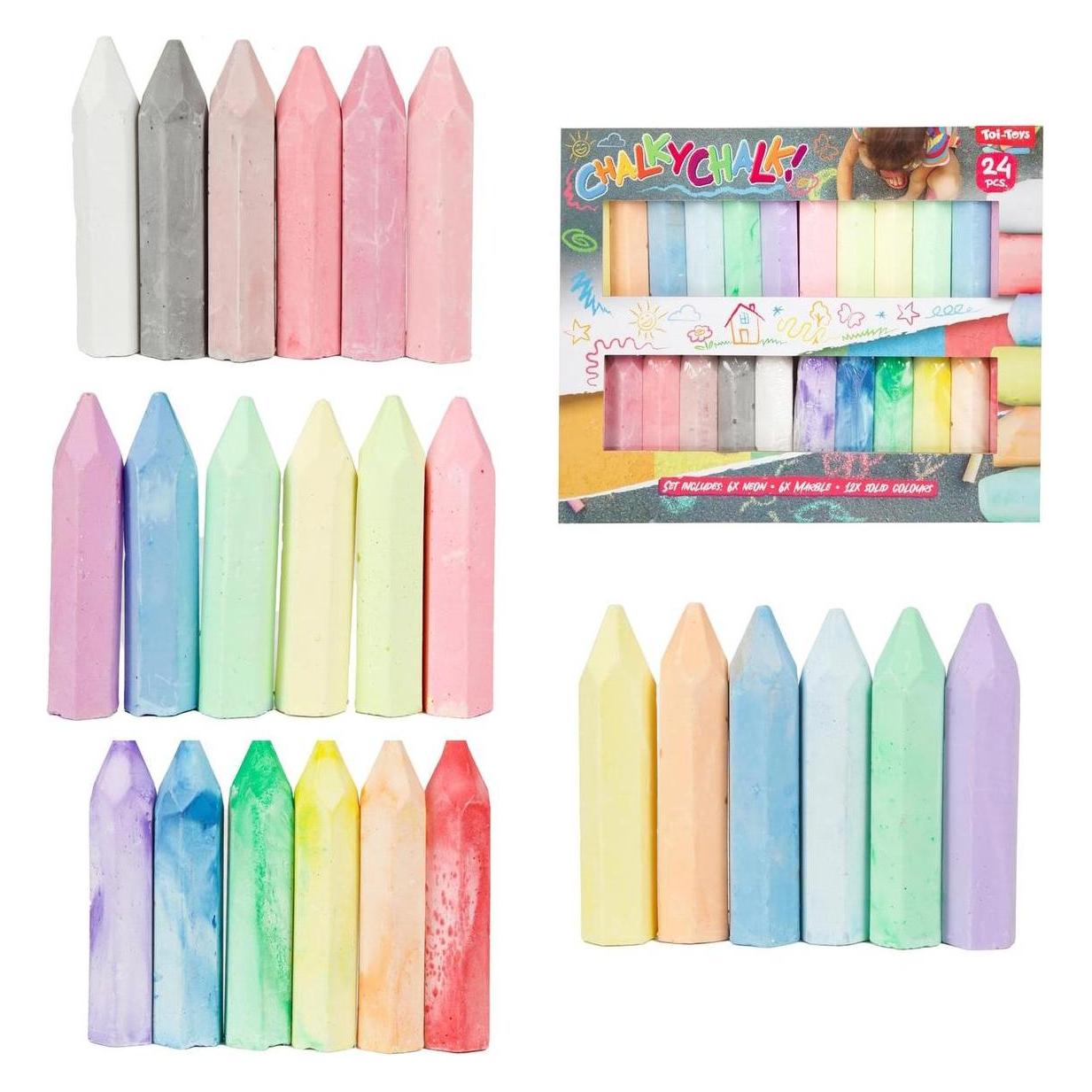 Toi-Toys Strassenkreide im Karton, 24 Stk. (24x) (42514A)
