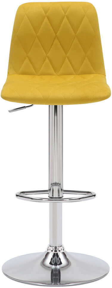 AUSTEN & Co. Lamboro bar stools Swivel Yes Velvet Yes Bar Stool with Steel Frame Mustard 41cm W X 37cm D