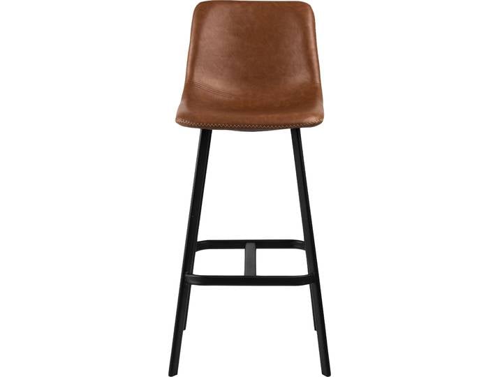 Bistrostuhl ACTONA GROUP Ohio , braun (braun, matt schwarz), B:46,5cm H:103cm T:50cm, Stühle, Bistrostuhl, Sitz mit rechteckigen Stahlbeinen und Fussstütze, mehrere Variationen