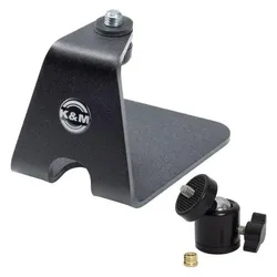 K&M K-M 23240 Tischstativ für Mikrofon mit Kugelgelenk-Adapter, Mikrofonständer, Schwarz