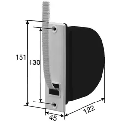 Selve Mini-Einlass-Gurtwickler 130 mit Mauerkasten, für 15 mm Gurt