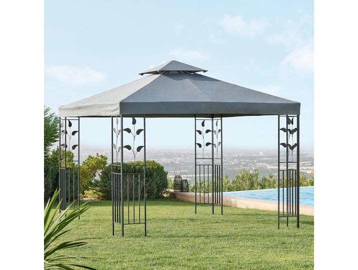 Pavillon Manila 297x297 cm, regenabweisend und rostfrei
