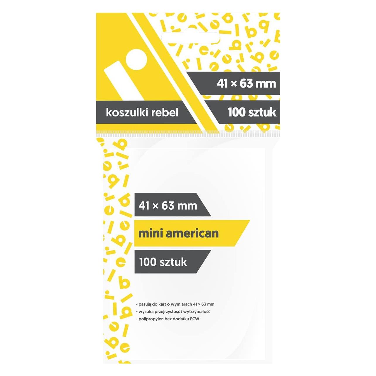 Rebel Mini-Kartenhüllen im amerikanischen Format - 41 x 63 mm - 100 Stück (41946083)