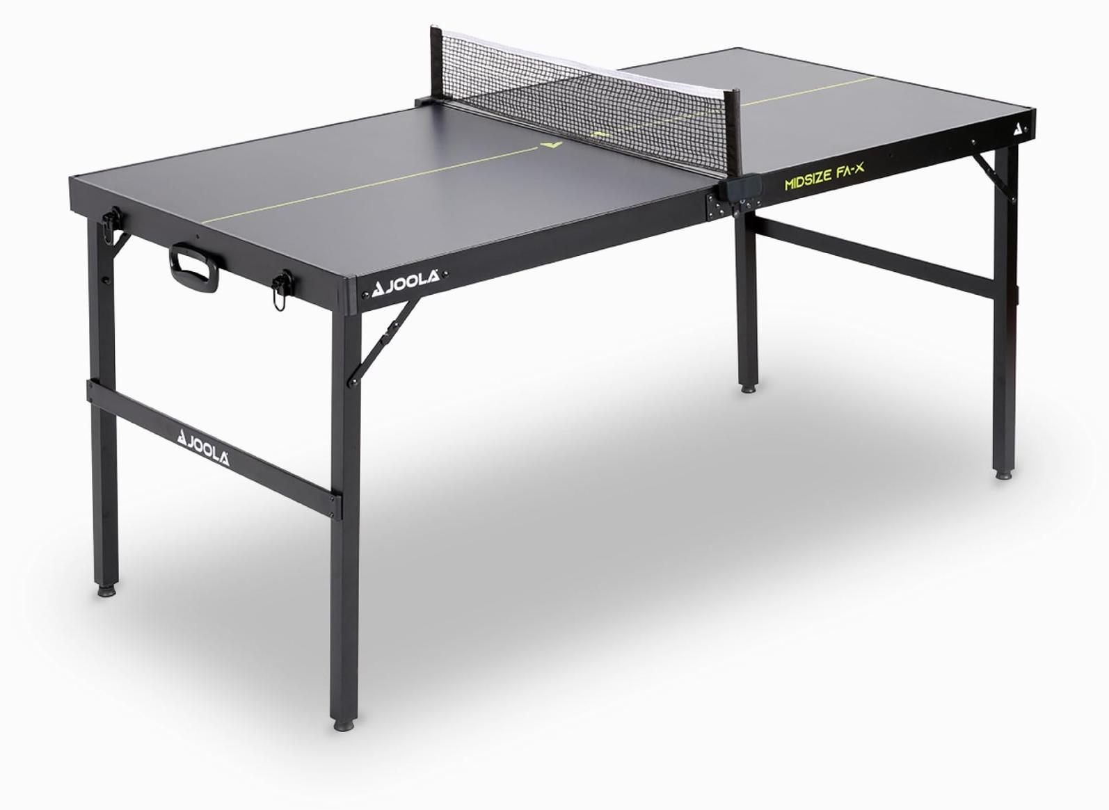 Tischtennisplatte Tischtennistisch Pingpongtisch - Midsize - Klappbar - Grau mit schwarzem Rahmen - 148 x 74 x 71 cm