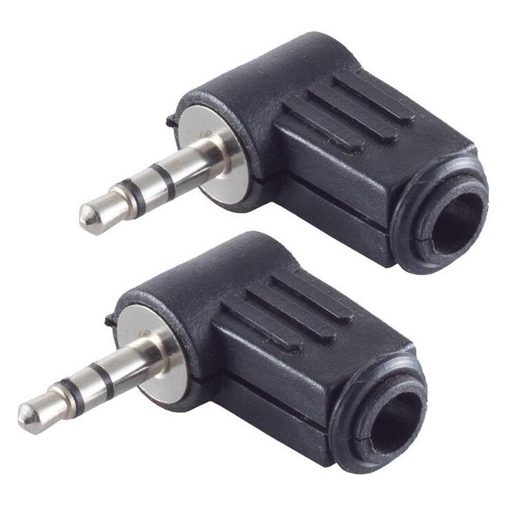 Shiverpeaks BS51200-W2 Drahtverbinder 3.5 mm Schwarz (Klinkenadapter, Winkeladapter) (BS51200-W2)