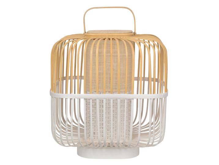 Bamboo Square Lampe de Table M White - Forestier Bamboo Square M - Salon / séjour - Design - Bambou - À ampoule unique
