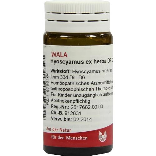 WALA Heilmittel GmbH Hyoscyamus Ex Herba D6 Globuli 08786164