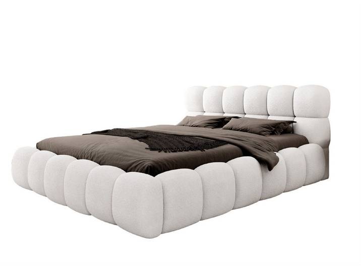 Fun Möbel Polsterbett Bett AURELIA in Stoff Ascot / Speed Versand (Mit oder ohne Matratze), Speed Versand