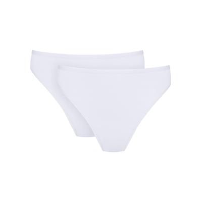 Jazz-Pants Slips MEY "PURE SENSE", Damen, Gr. XXL/XXXL, Feinripp, weiß, Feinripp, Obermaterial: 50% Viskose, 46% Polyamid, 4% Elasthan, normal, Unterhosen, mit hohem Taillensitz, flacher Bund, kein Einschneiden