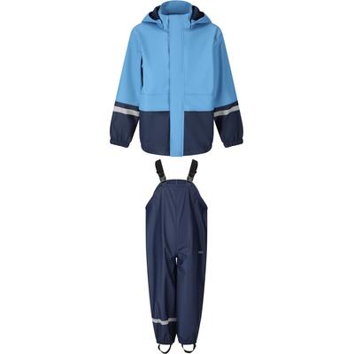 Regenanzug ZIGZAG "Simba", Jungen, Gr. 92, blau, 100% Polyester, mehrfarbig, Sportanzüge Regenanzug, in wasserdichter Qualität