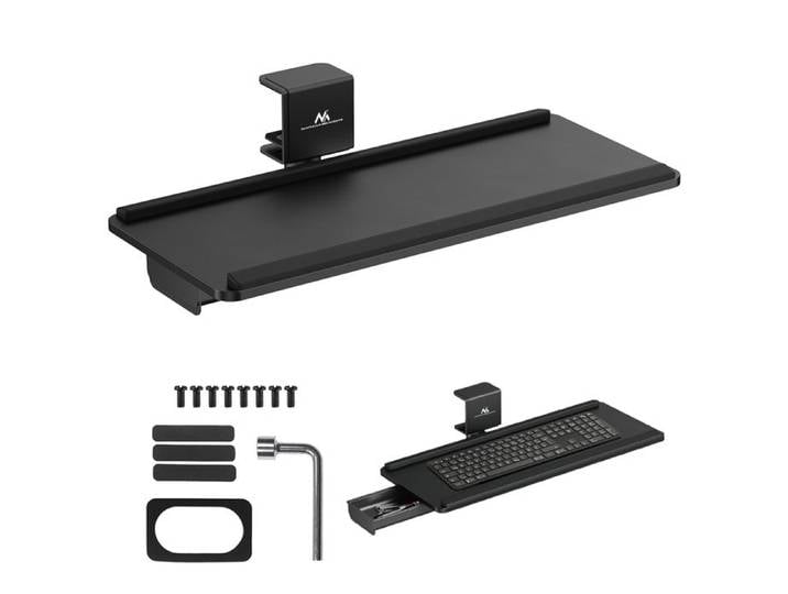 Support de clavier - MACLEAN - MC-108 B - Réglable - Charge max. 5kg - Noir