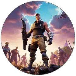 Essbares Papier „Fortnite Game Shooter“, 19,5 cm