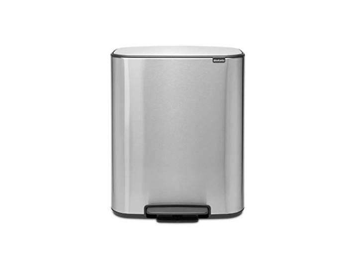 Brabantia - 211324 - Poubelle à pédale Bo\, avec 1 seau intérieur\, 60L - Acier antitraces de doigts