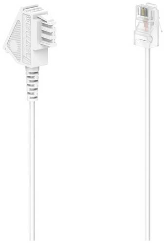 hama 00201119 DSL-Box-Kabel, TAE-F-Stecker - Modular-Stecker 8p2c, 6 m, Weiß