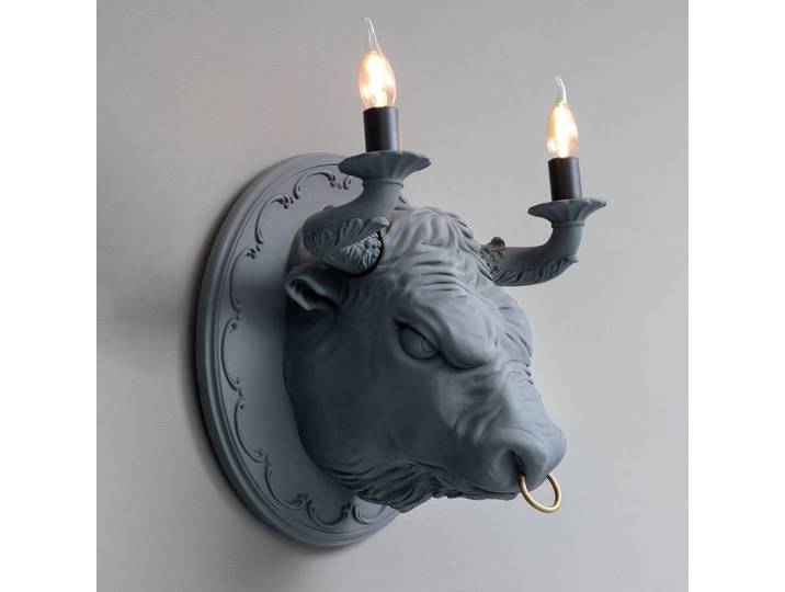 Design wandlamp Corrado, dimbaar, alu / grijs / zink, Woon-/ Eetkamer, Keramiek, Design, Wandlamp design