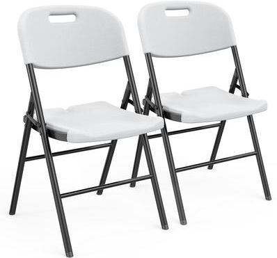 Karlhome Outdoor/Indoor HDPE Stackable Folding Chair 2-Pack 4-Pack