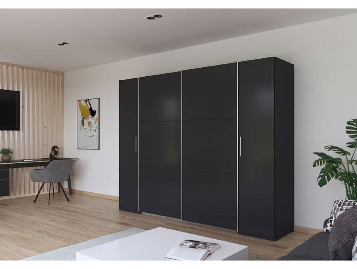 Kombischrank Kronach 268cm Grau/Graumetallic Silber