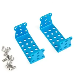 Makeblock Servomotorbügel MEDS150, Aluminium blau, 29×4,1 mm Bohrungen, 8 mm Raster, 2 Stück