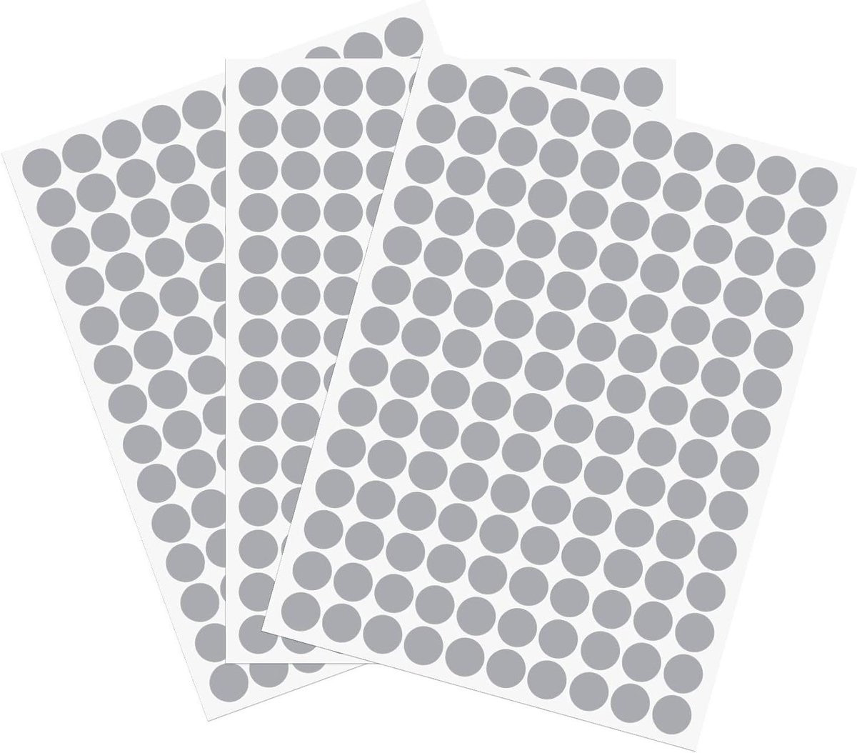 Grijs Schroefgat stickers van waterdicht PVC met een diameter van 12 mm