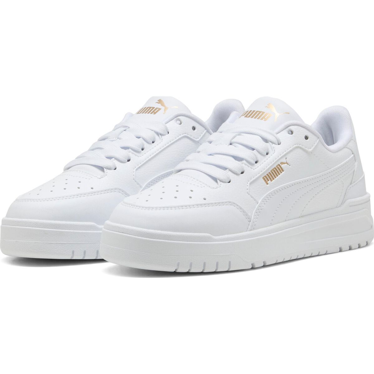 Puma Shuffle Downtown Lo Jr puma white-puma white-puma gold (01) 3 403739-01-3